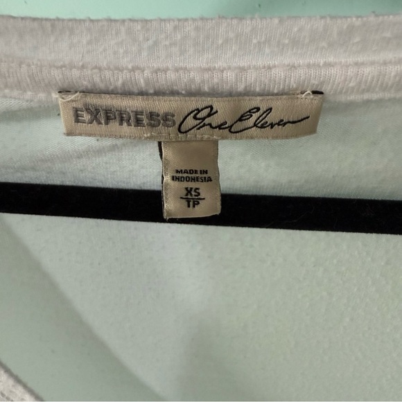 Express One Eleven Women's White Long Sleeve Layering Top Size Extra Small - Picture 3 of 5